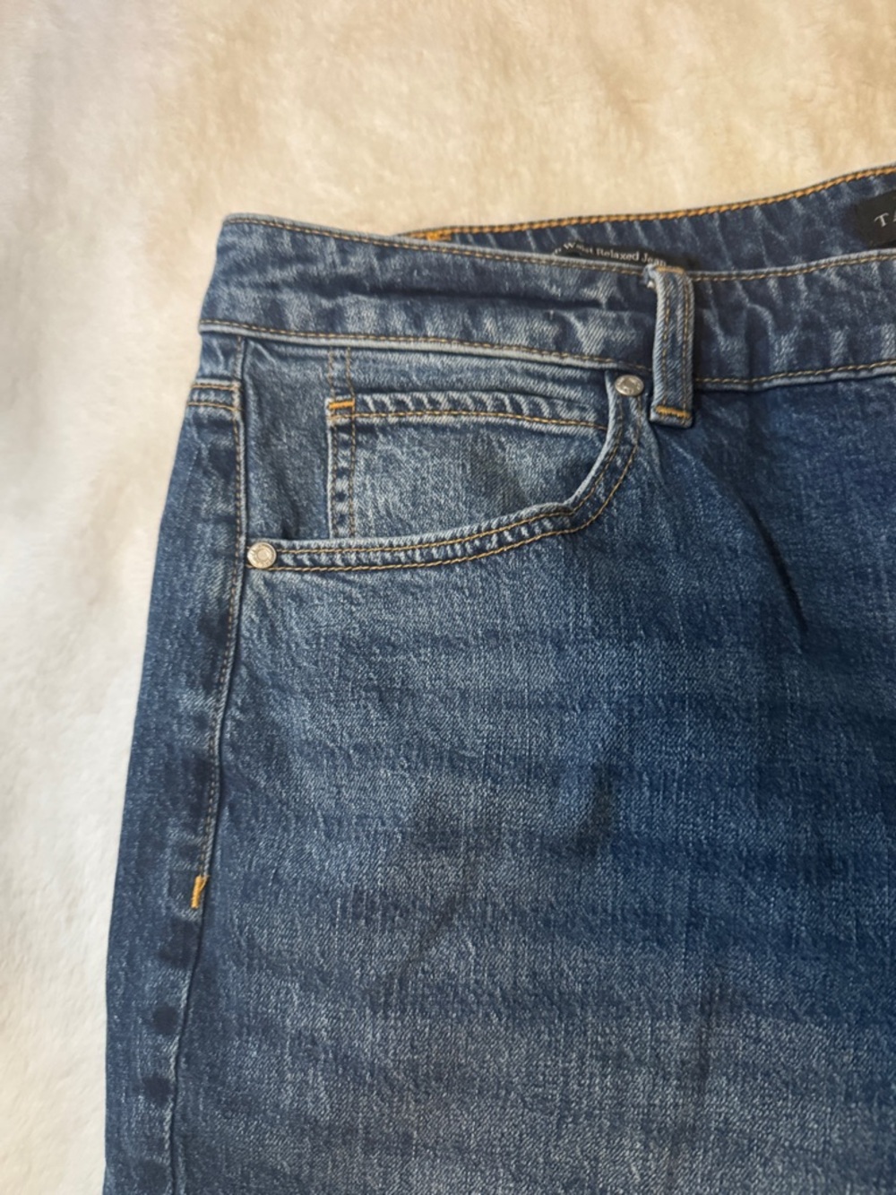 Talbots Women's Straight Leg Jeans - Dark Blue Size 16W - Picture 2 of 9